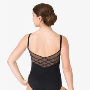Bloch womens crisscross mesh back camisole ballet leotard
